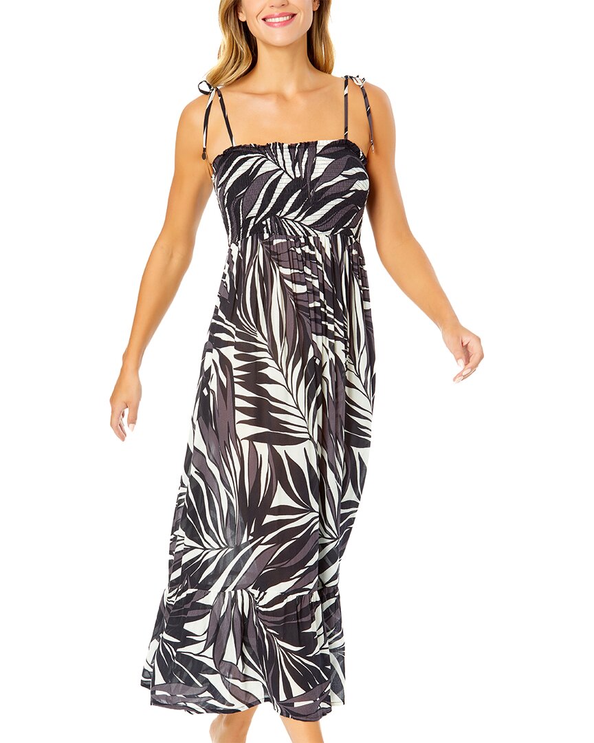 

Платье Anne Cole с завязками на плечах и сборками Anne Cole, черный