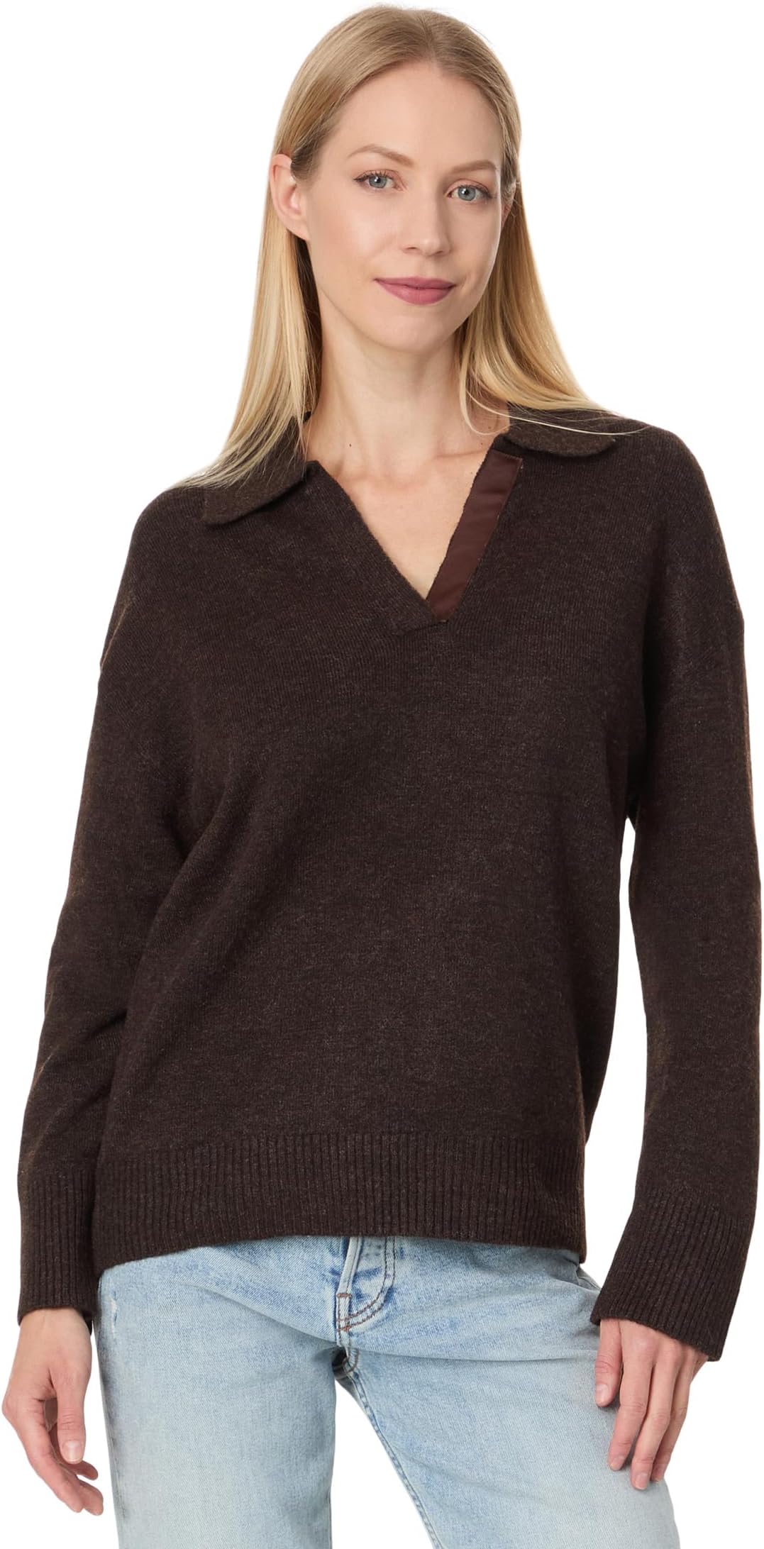 

Свитер Michael Stars Jonas Johnny Collar Sweater, цвет Java