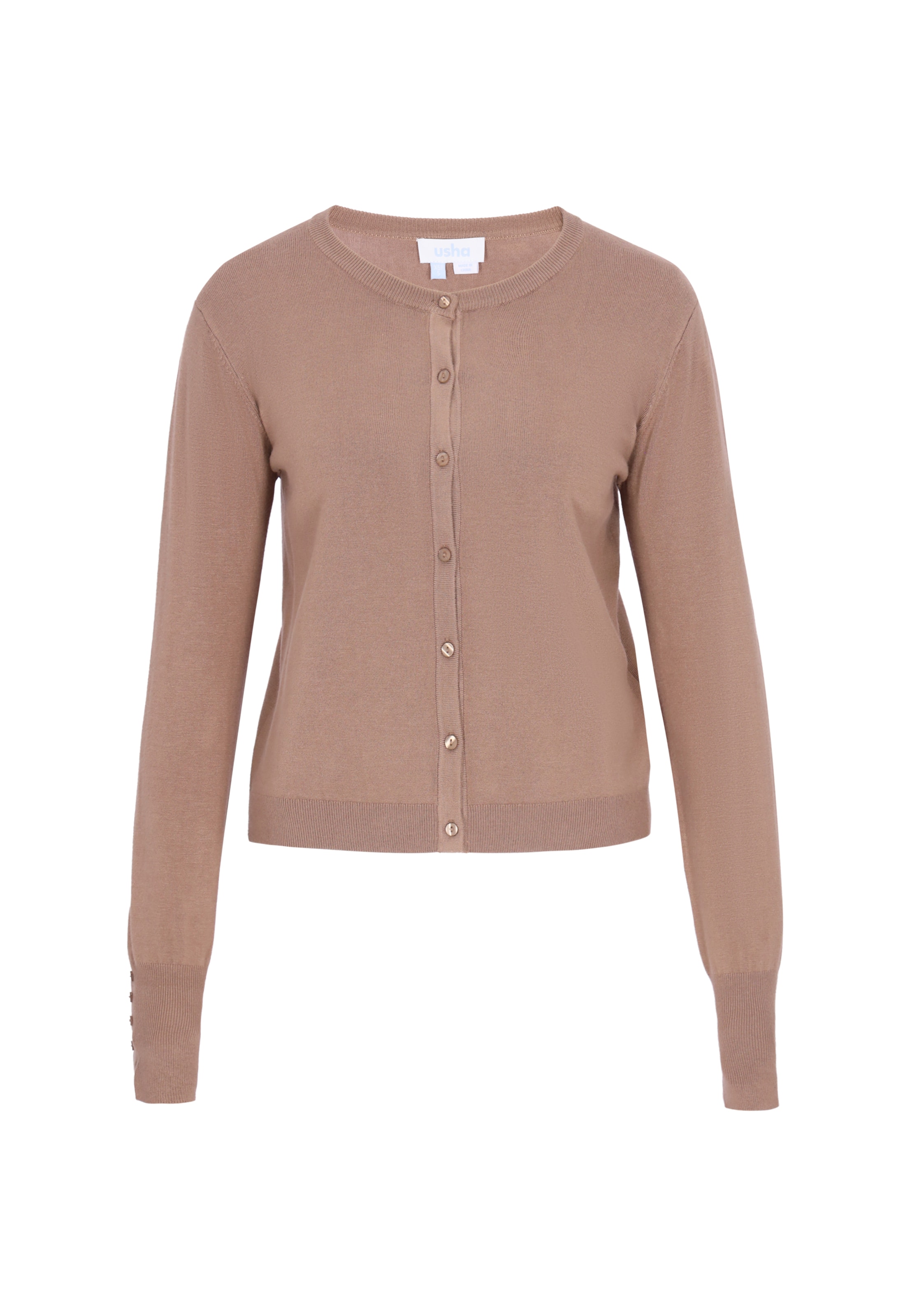 

Usha BLUE LABEL Кардиган из трикотажа в темно-бежевом цвете