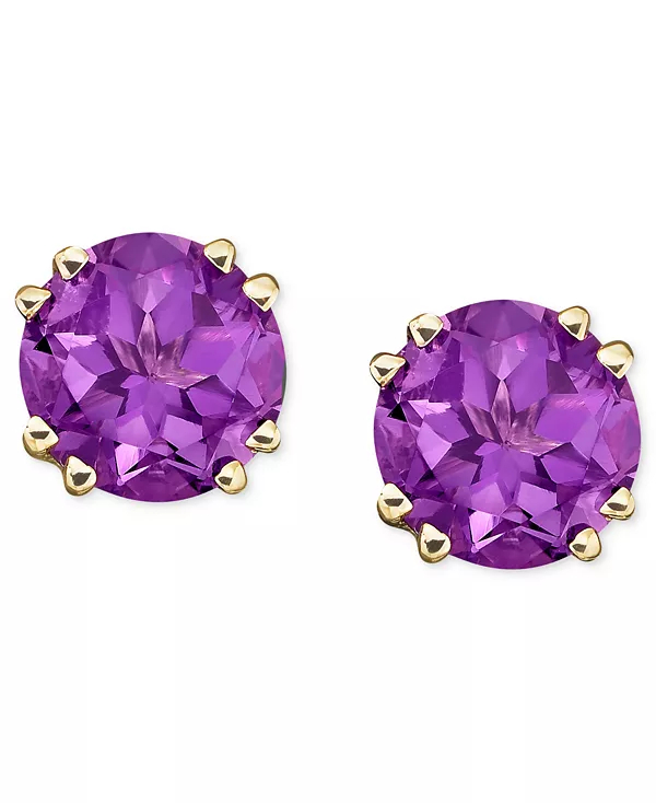 

Серьги-Гвоздики с аметистом (4,5 карата) из 14-каратного золота (также доступны с гранатом из 14-каратного золота и голубым топазом из 14-каратного белого золота) Macy'S, amethyst