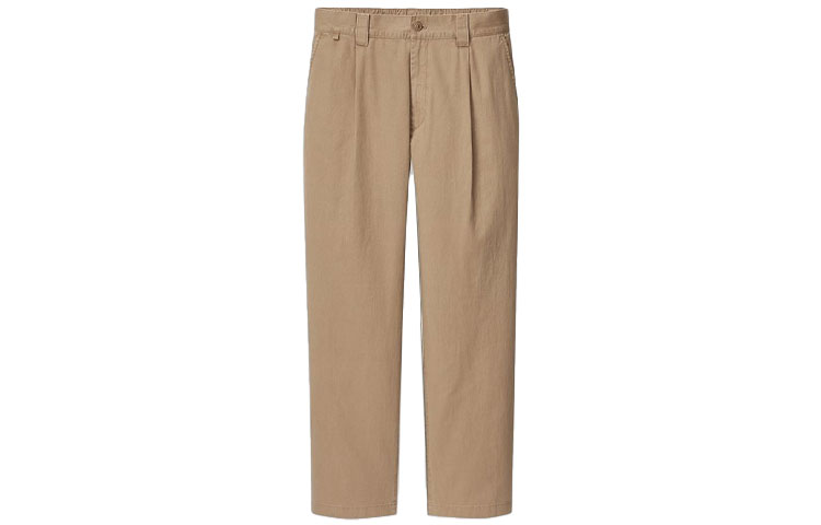 

UNIQLO Прямые брюки средней посадки, мужские, светло-коричневые