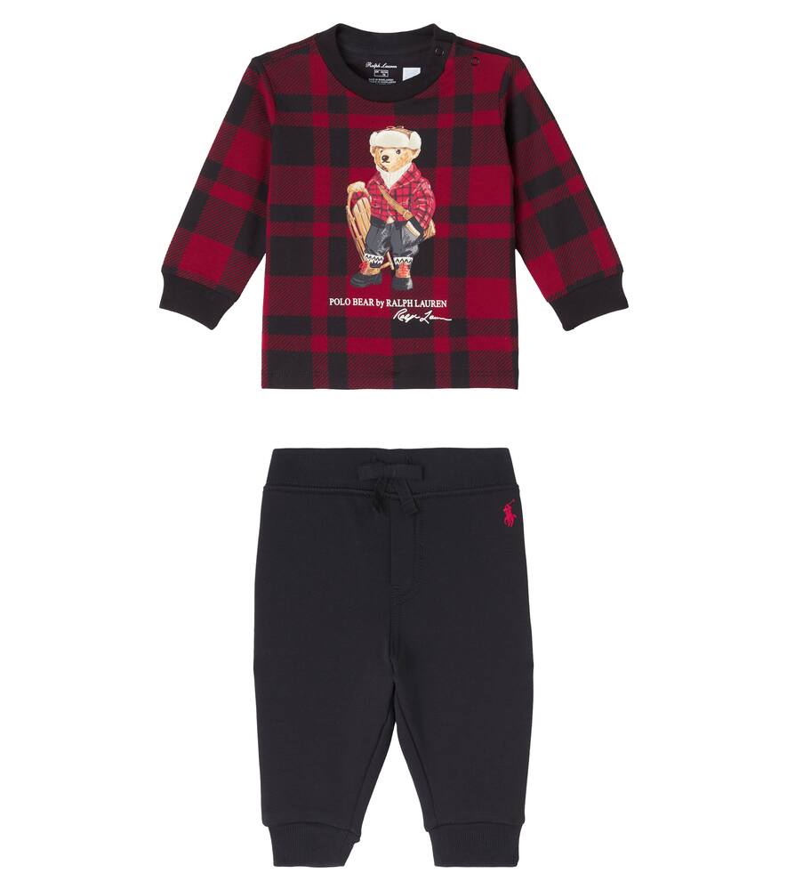 

Детский комплект из хлопковой футболки и спортивных штанов Polo Ralph Lauren Kids, Edge Holiday Check