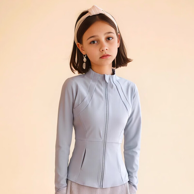 

HEAD Тренировочный костюм для фигурного катания, детский, девичий, комплект для спорта, светло-голубая куртка, размер L