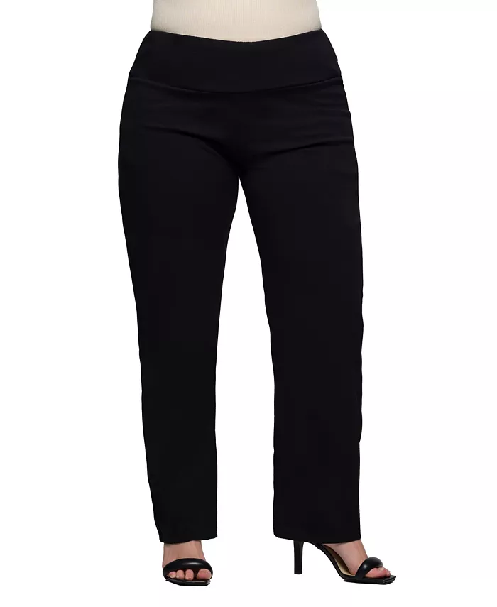 

Удобные эластичные брюки больших размеров с высокой талией 24seven Comfort Apparel, черный