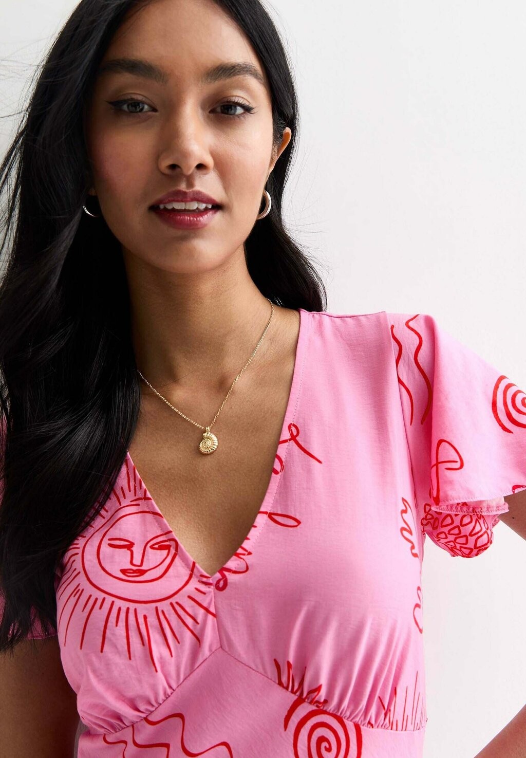 

Дневное платье ABSTRACT V NECK New Look, розовый