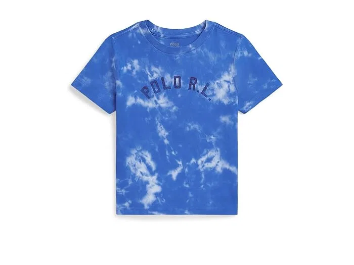Футболка с принтом хлопок Logo Tie-Dye Cotton Tee Polo Ralph Lauren Kids, Vessel Blue
