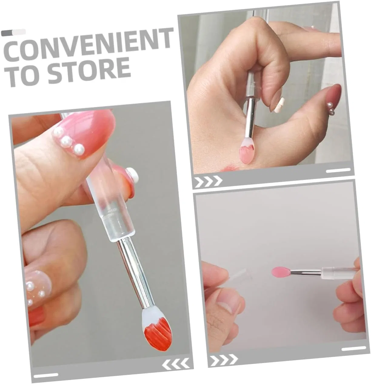Набор кистей для губ Silicone Lip Brush Applicator, 9 шт, Beatifufu — фото 2