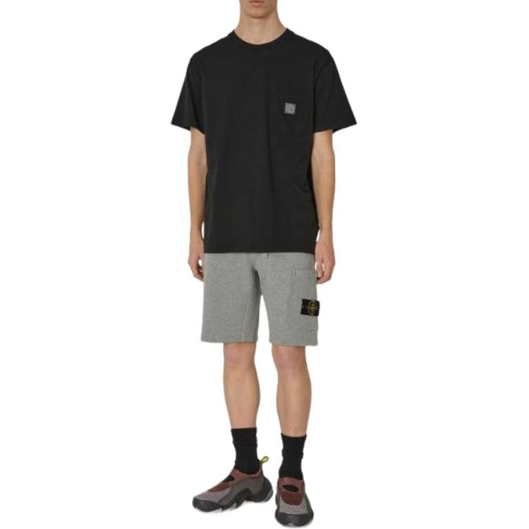 Футболка мужская Stone Island Compass-patch с логотипом, черный — фото 3