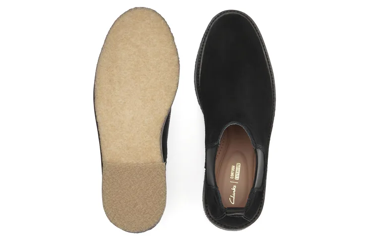 Clarks Ботинки челси из спилка кожи Artisan Collection черные — фото 4