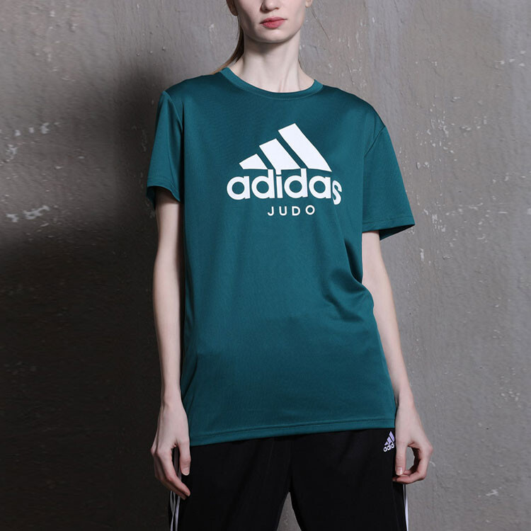 Футболка унисекс зеленая/белая Adidas, зеленый/белый — фото 3