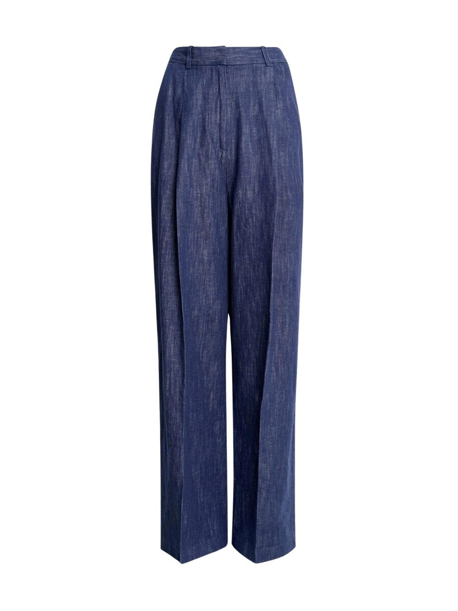 

Брюки Marks & Spencer Loose fit Pleat-Front Pants, цвет marine blue/Smoke blue