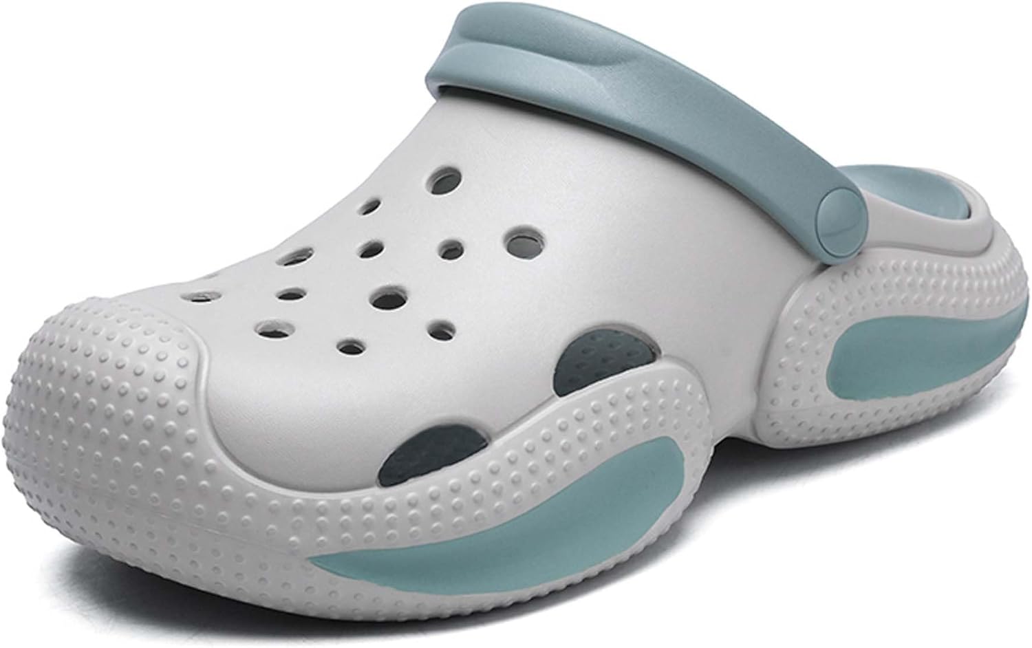 

Мужские и женские сабо, садовая обувь, удобные тапочки с толстой подошвой, летние быстросохнущие нескользящие шлепанцы для пляжа и бассейна с регулируемым каблуком Generic, серый