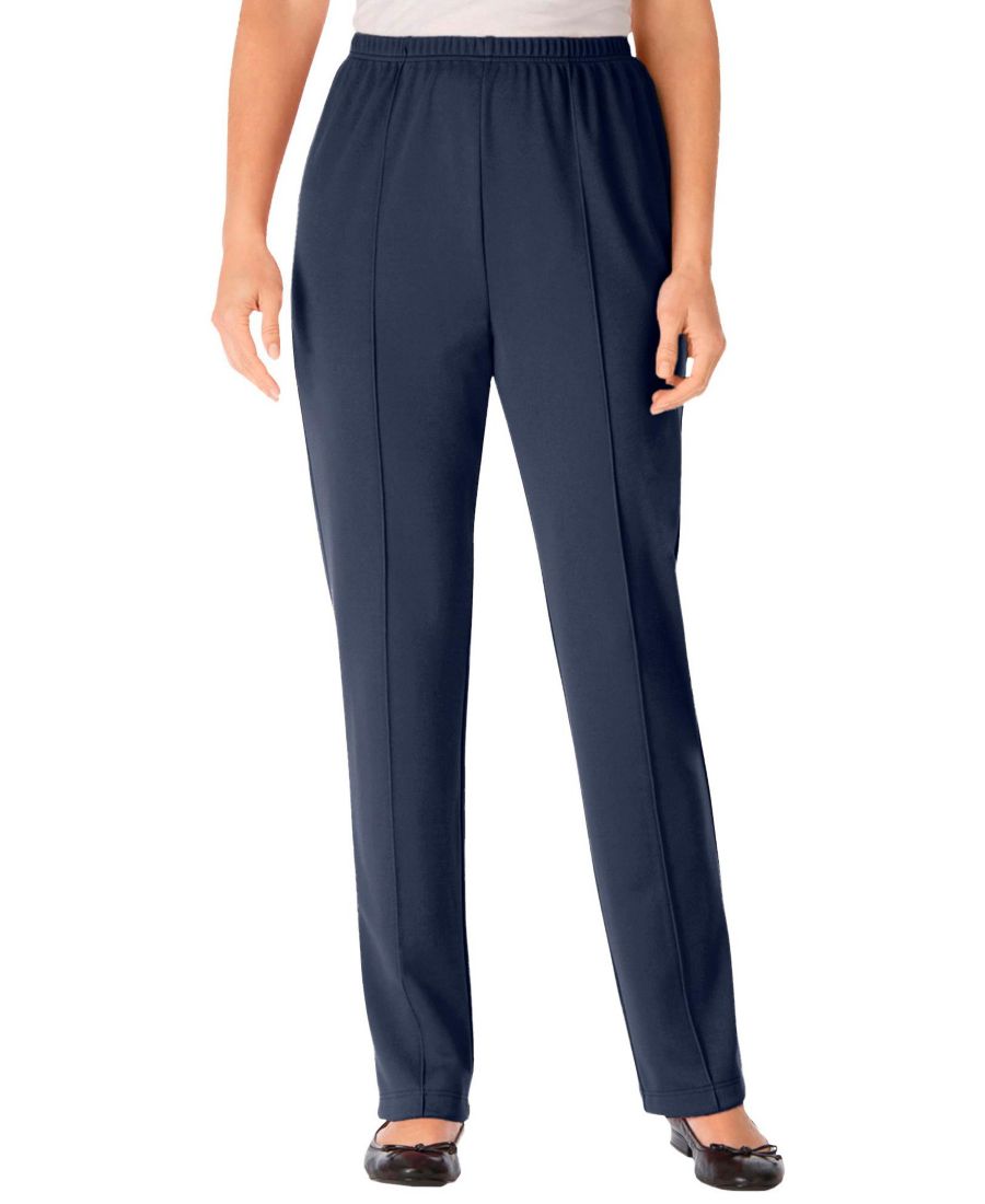 

Женские трикотажные брюки Within с эластичным поясом, которые легко надеваются и не требуют особого ухода Woman Within, Navy