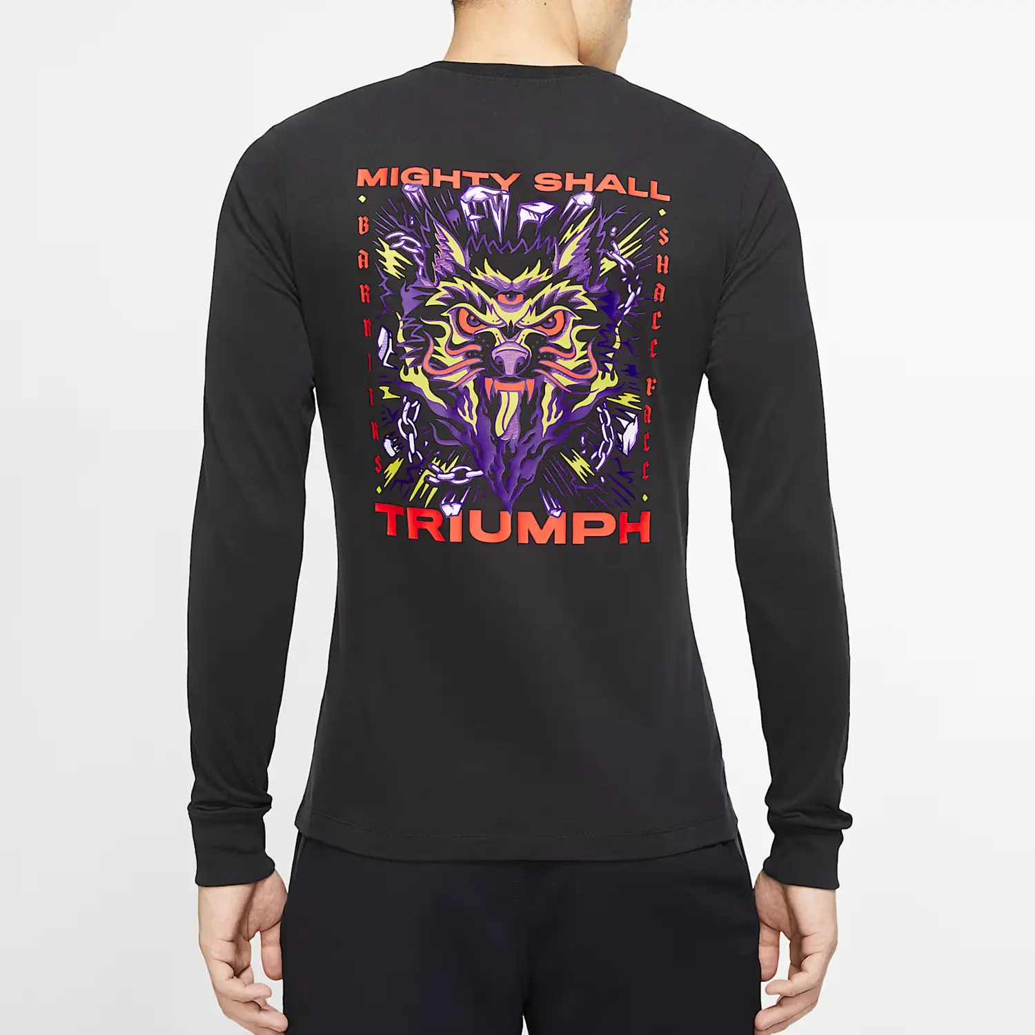 Nike Dri Fit футболка мужская черная с круглым вырезом Moderate — фото 3