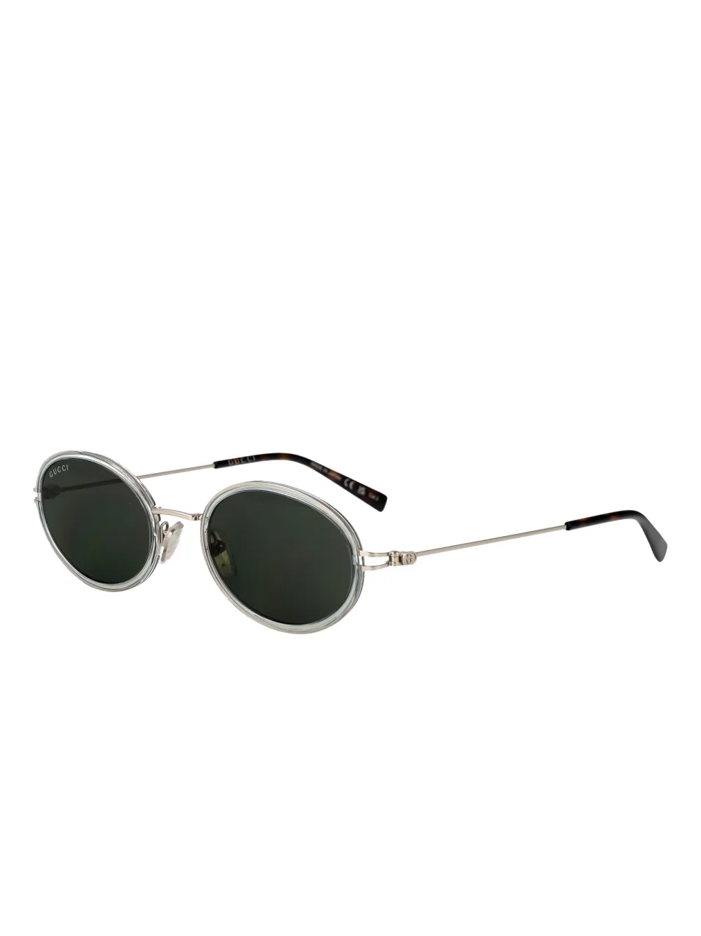 Овальные солнцезащитные очки GG1980S Gucci, серебристый — фото 2