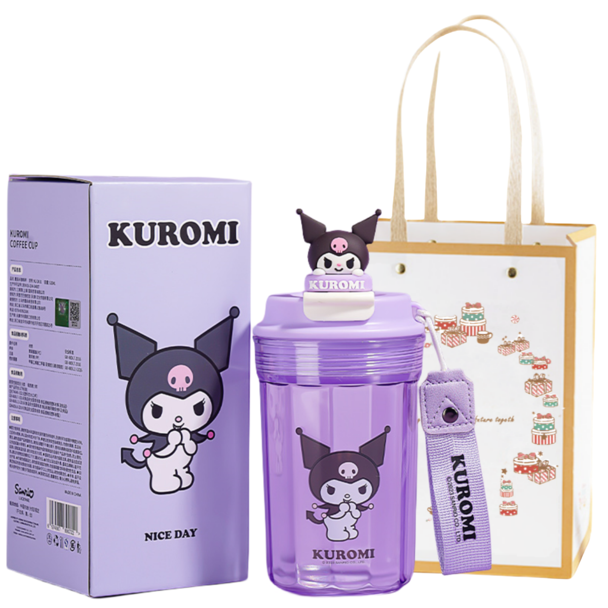 

Практичная и привлекательная плюшевая кружка для питья 520 мл Sanrio, фиолетовый