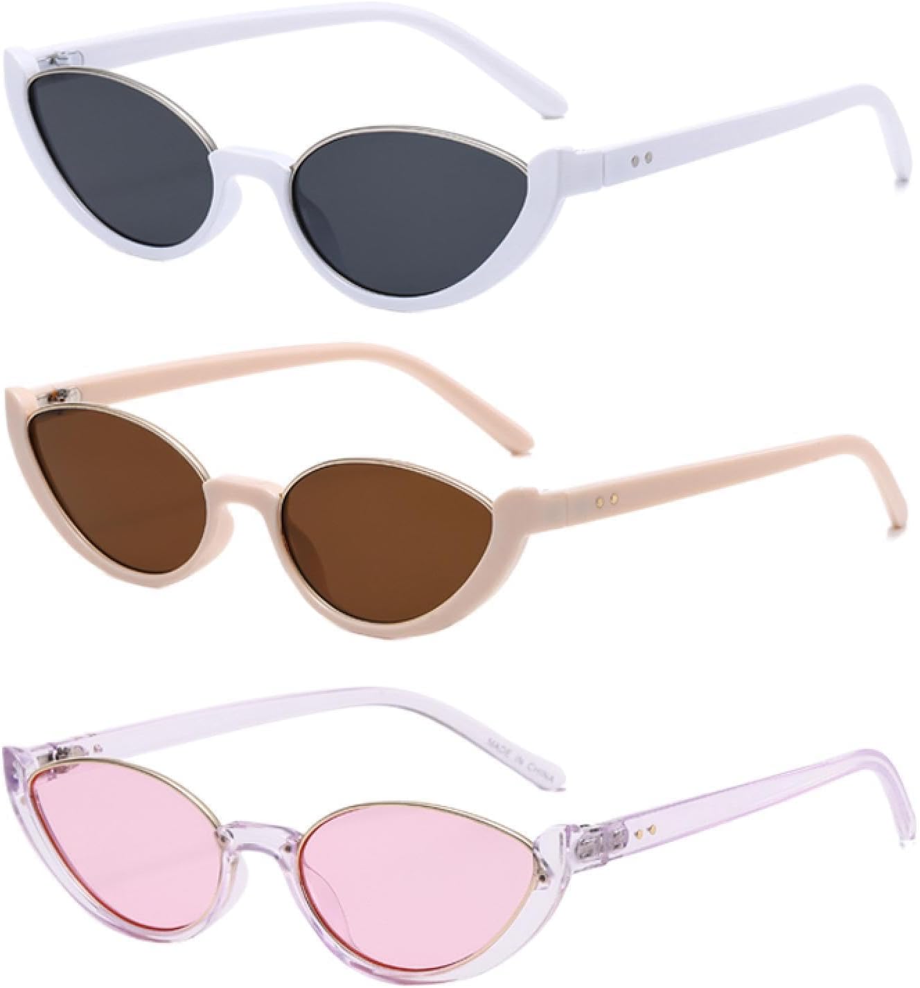 

Солнцезащитные очки с защитой от УФ-излучения UV400 | Овальная форма "кошачий глаз" | Для женщин и мужчин, для занятий спортом на открытом воздухе и вождения DSVIGF, 3pcs Z05