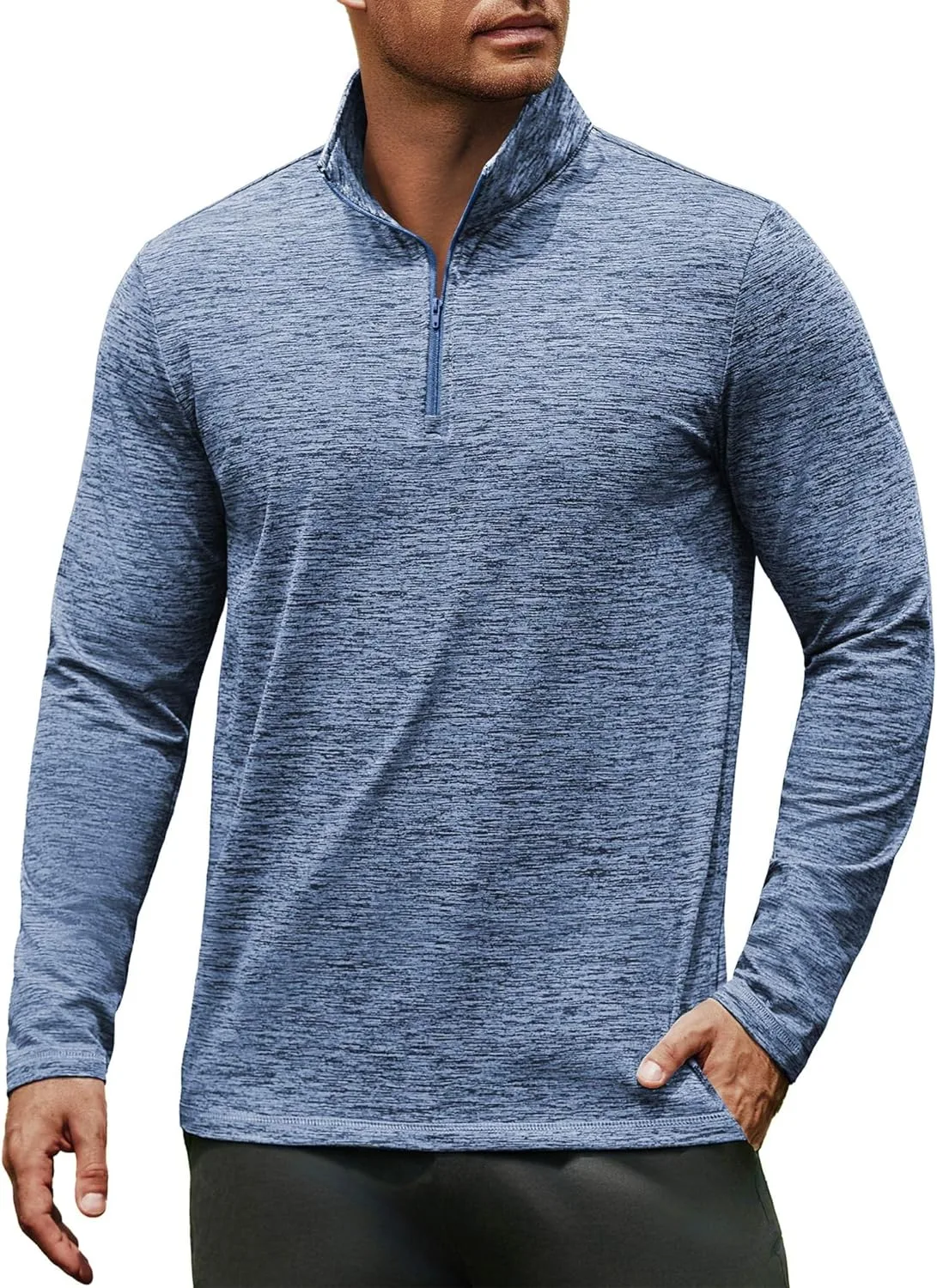 

COOFANDY мужская толстовка с четвертью молнией, длинный рукав, зимняя, на флисе