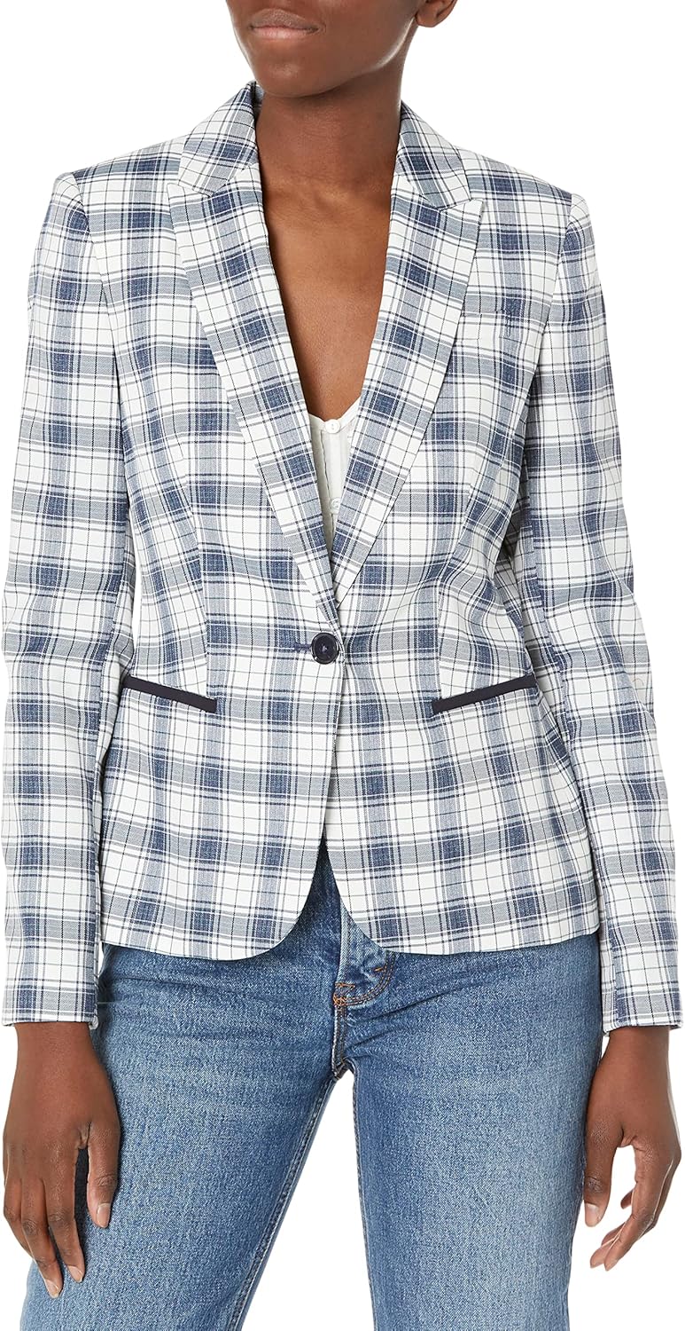 

Пиджаки Tommy Hilfiger с застежкой на одну пуговицу, деловые, повседневные, женские, Heather Grey