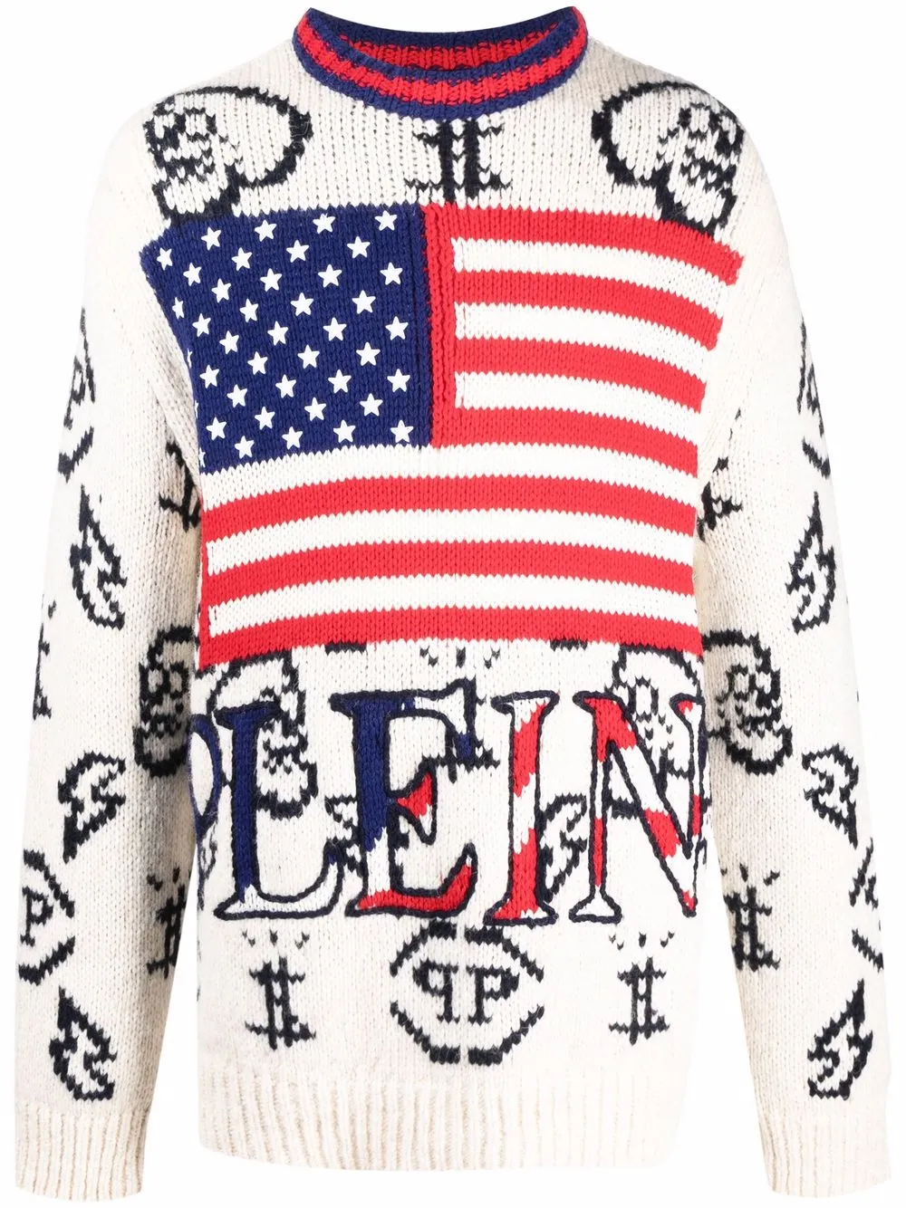 

Джемпер с принтом USA Flag Philipp Plein, нейтральный