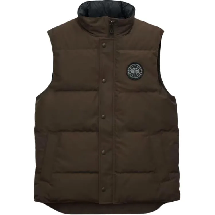 Пуховик-жилет с лого-патчем Canada Goose, коричневый