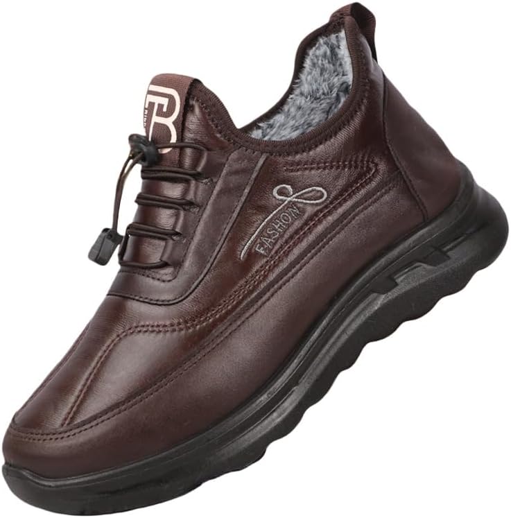 

Мужские зимние ботинки для снега - удобные и теплые, подходят для активного отдыха и повседневного использования, осенью и зимой Fusecottc, кофейный