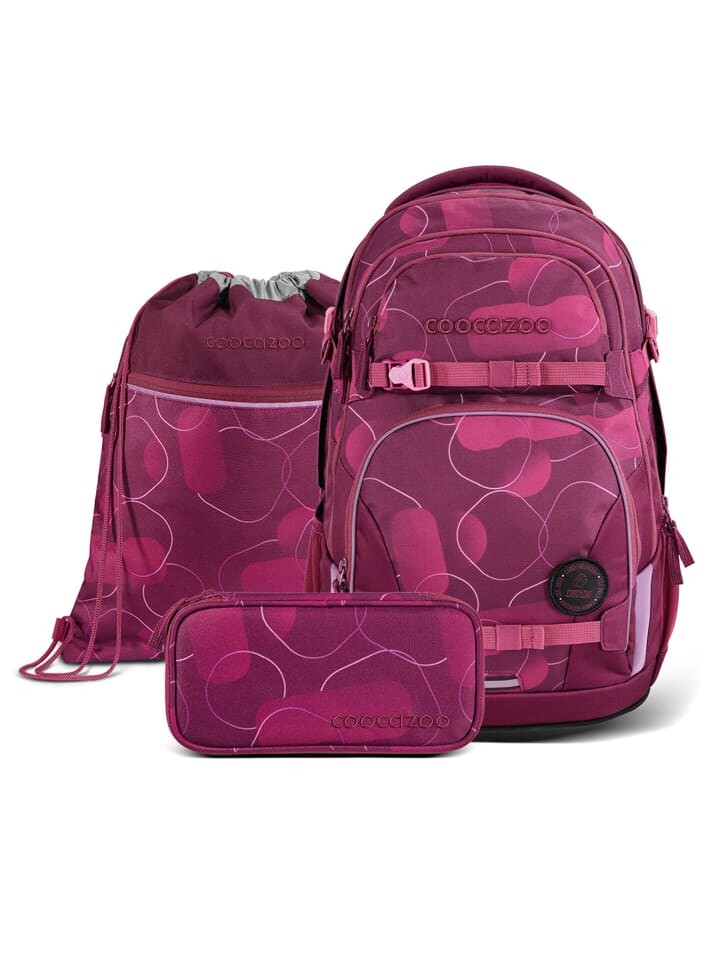

Рюкзак Coocazoo Schul Set „Berry Bubbles“ 3 teilig, цвет beere