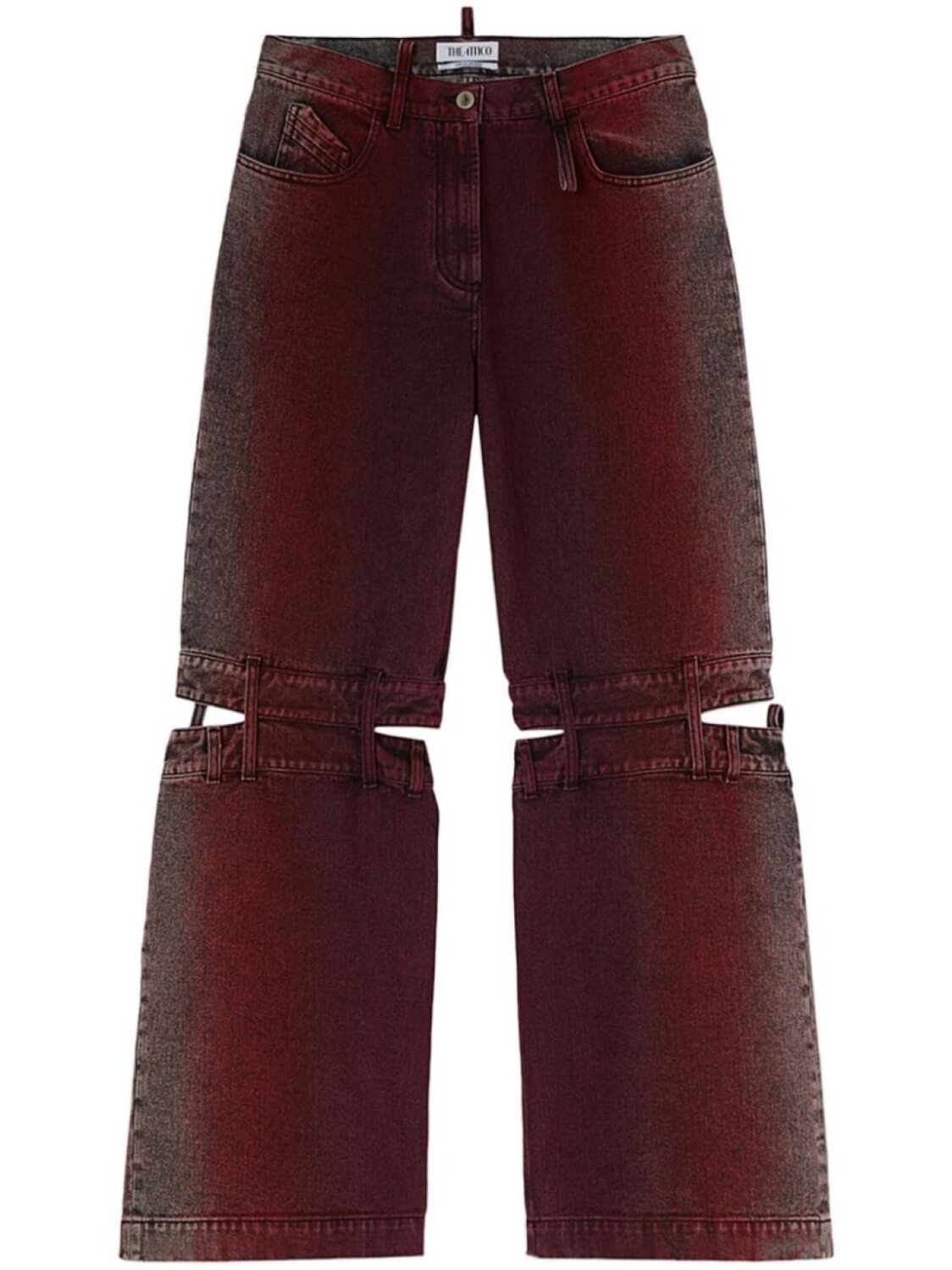 

Джинсы Ashton с вырезами The Attico, красный