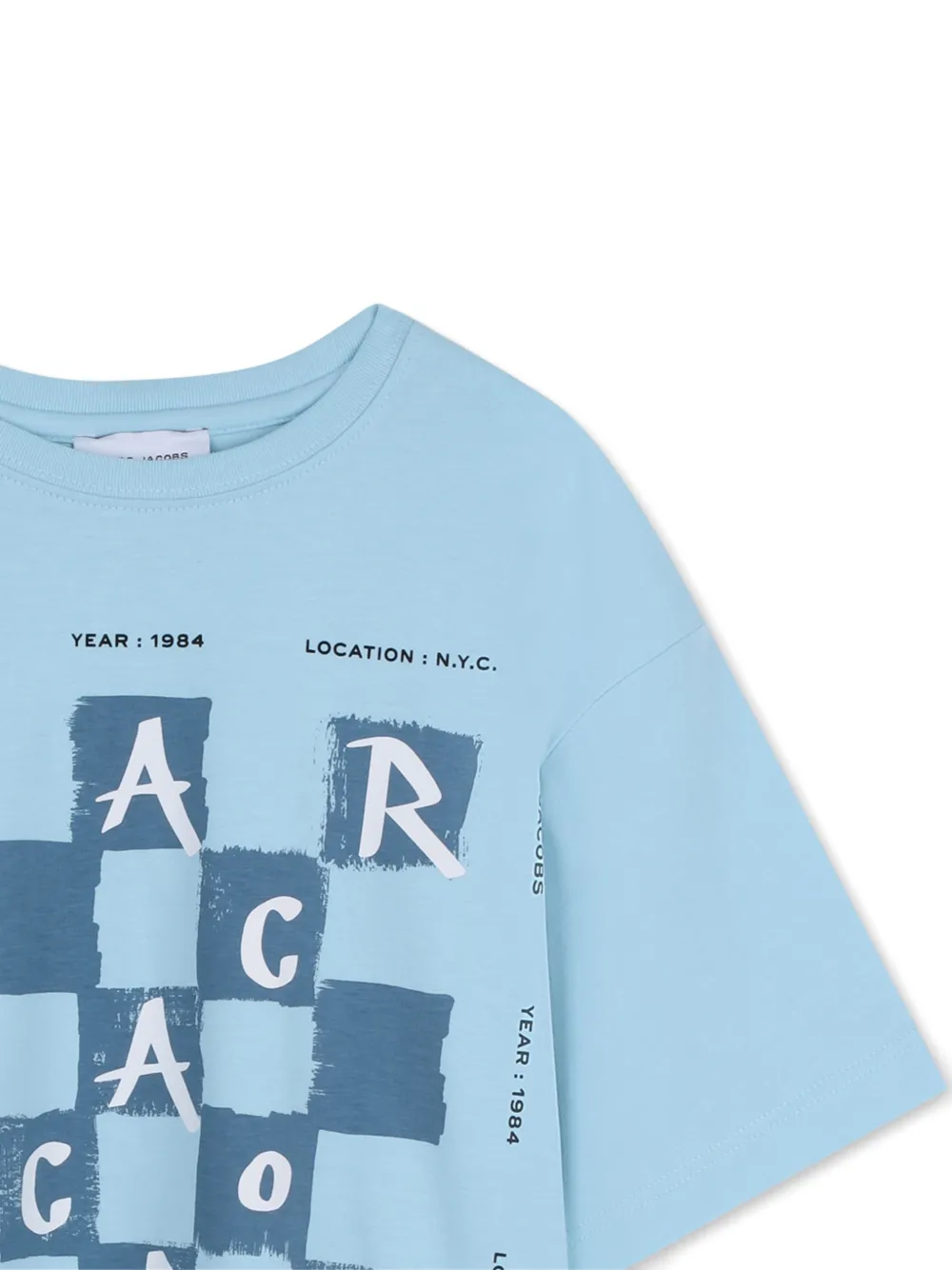 Футболка с графичным принтом Marc Jacobs Kids, синий — фото 3
