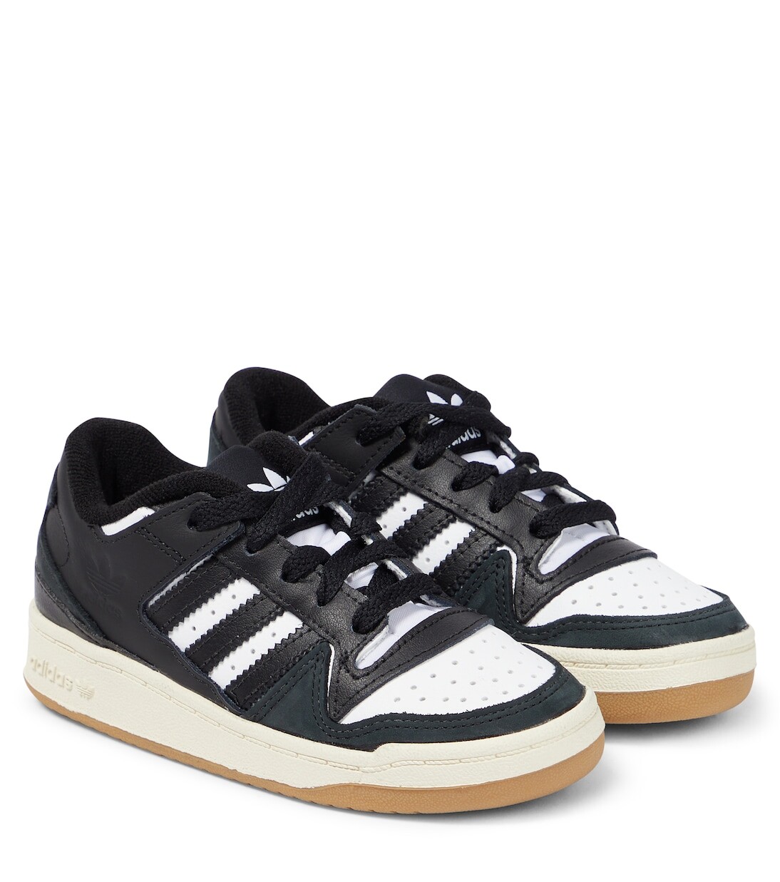 

Низкие кожаные кроссовки forum Adidas Originals Kids, черный
