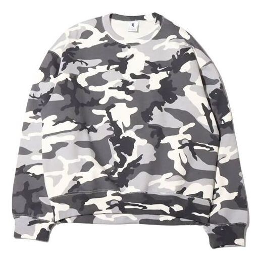 

Толстовка Men's Nike Solo Swoosh Camouflage Fleece Round Neck Pullover Gray, мультиколор