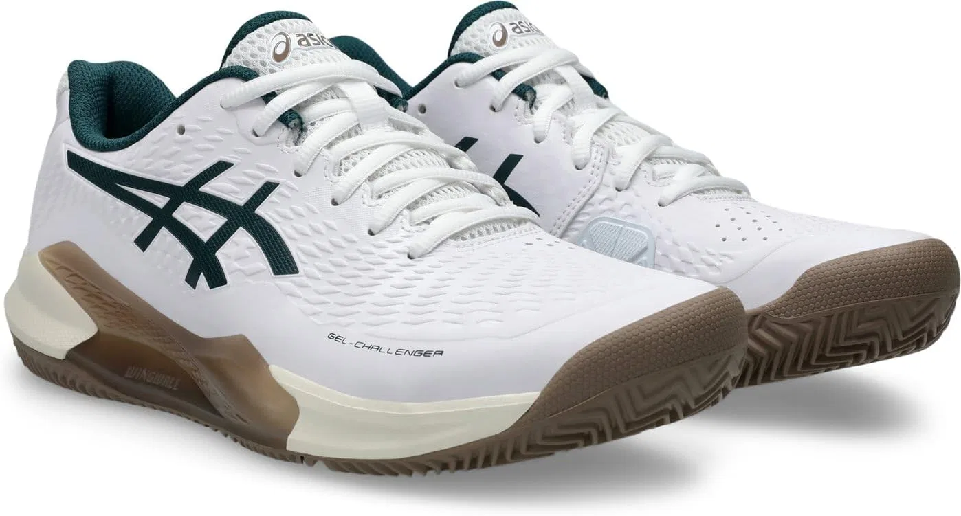 Кроссовки теннисные ASICS Gel-Challenger 14, White Saxon Green — фото 4