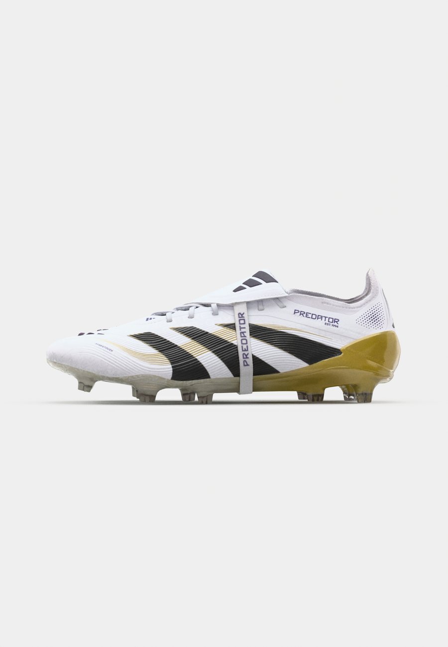 Кроссовки Adidas Performance PREDATOR ELITE FOLD-OVER TONGUE FIRM GROUND FOOTBALL BOOTS, Footwear White/Core Black/Gold Metallic/White — фото 2
