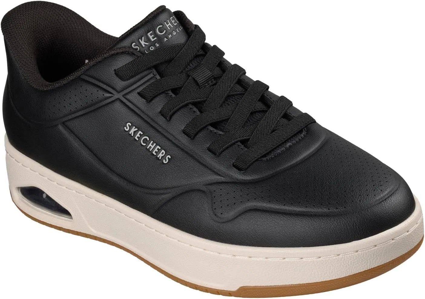 Кроссовки Skechers Uno Ctl-Laying Men's Hands Free Low Trainers, Black Duraleather Mesh