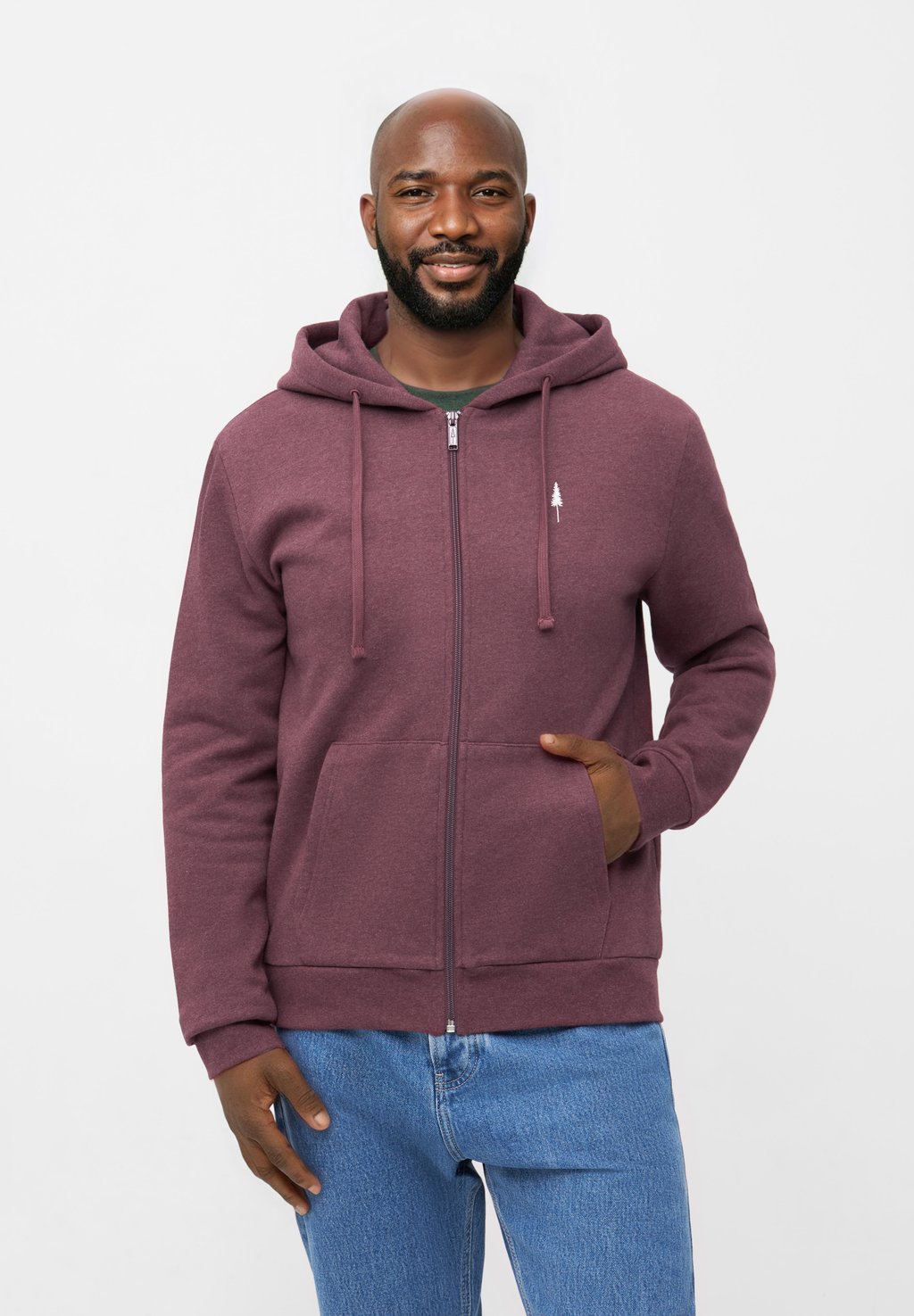 

Толстовка на молнии TREEHOODIE ZIP NIKIN, бургундия