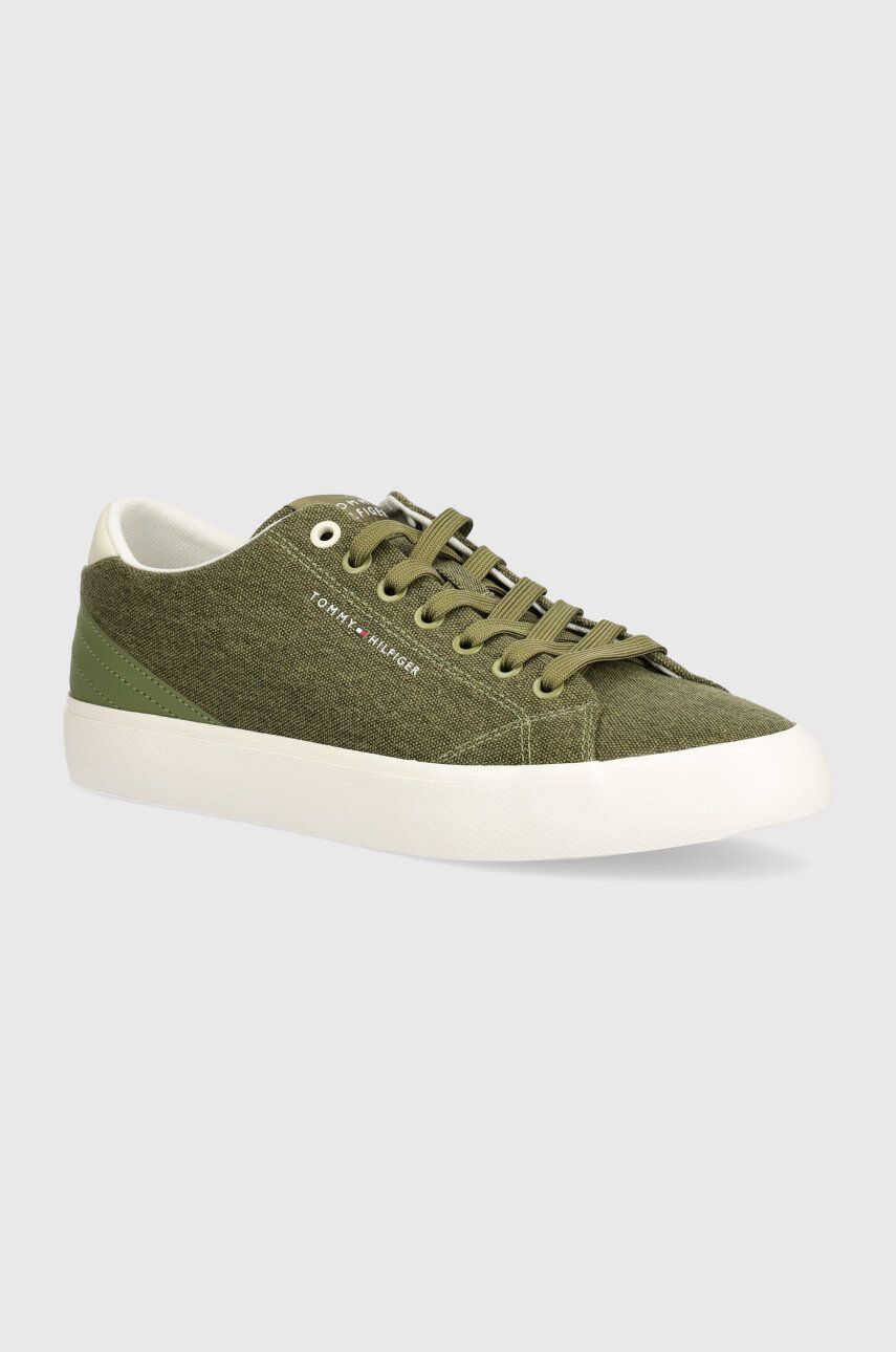 

Кроссовки Tommy Hilfiger TH HI VULC LOW SUMMER CVS, зеленый