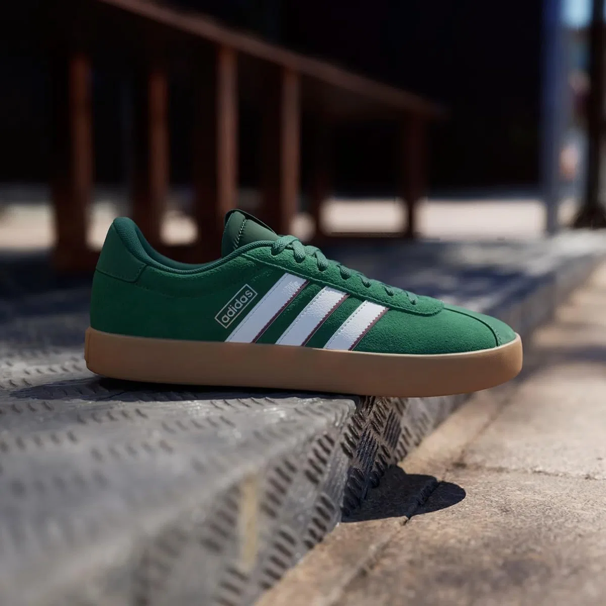 Кроссовки теннисные adidas, зеленый — фото 2