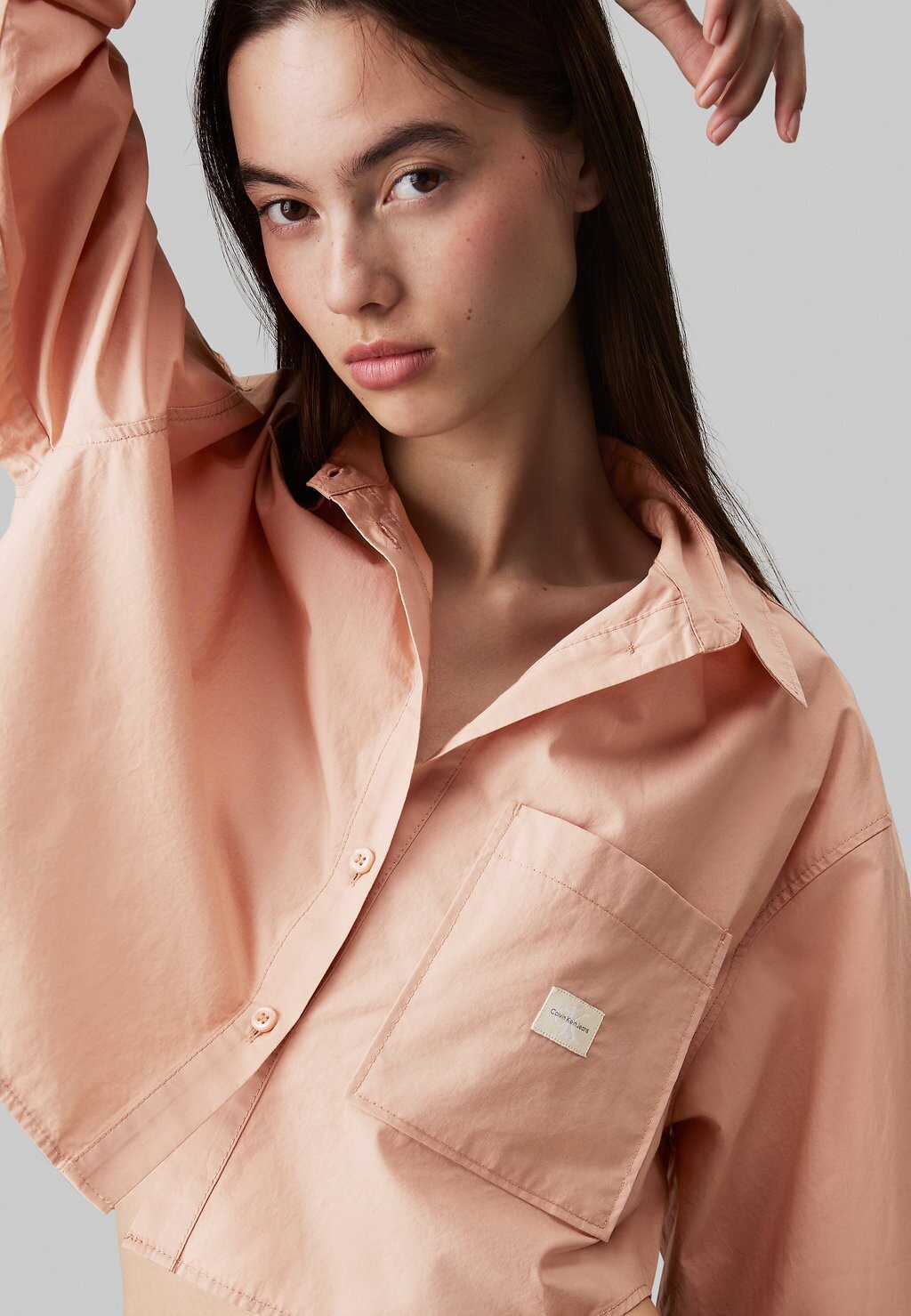 

Блузка на пуговицах Calvin Klein Jeans, оранжевый