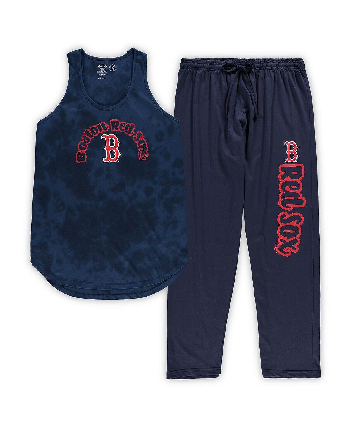 

Женский темно-синий комплект из майки и брюк из джерси Boston Red Sox размера плюс Concepts Sport, темно-синий