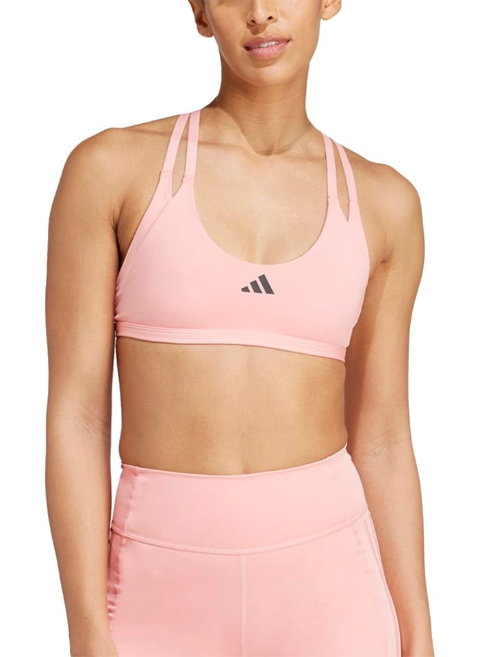 

Adidas Спортивный бюстгальтер "Aeroimpact" розового цвета - низкий