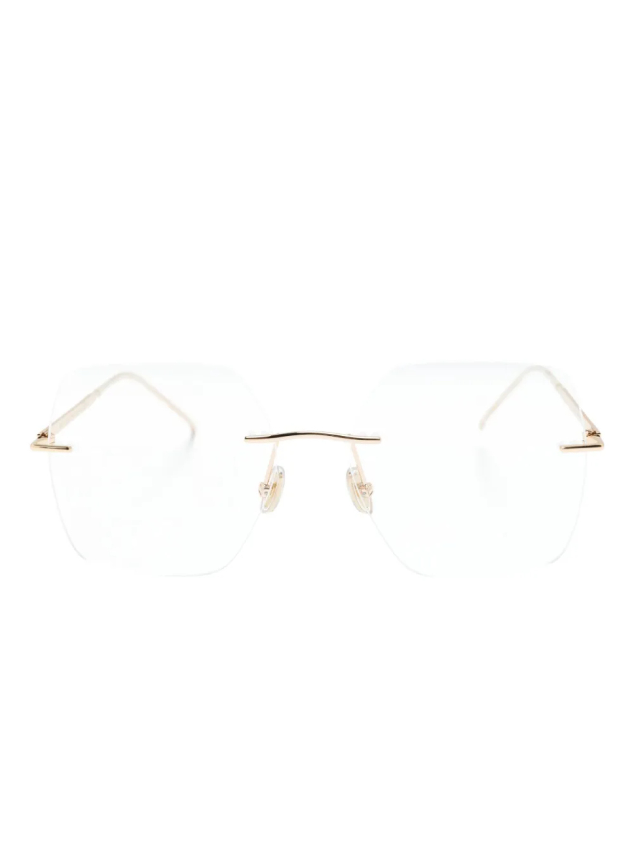 

Jimmy Choo Eyewear очки в безободковой квадратной оправе, золотой