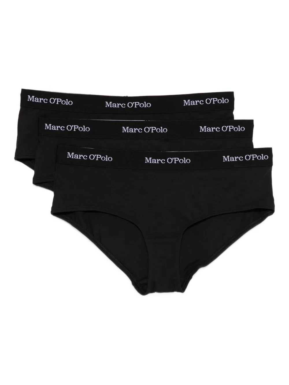 

Комплект из трех трусов-брифов с логотипом Marc O'Polo, черный