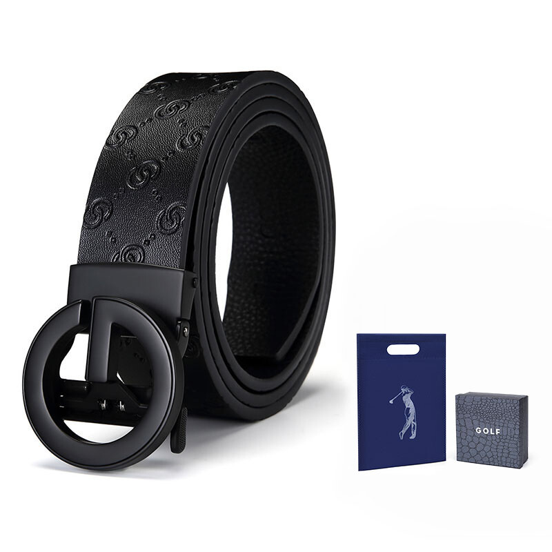 

Мужской кожаный ремень GOLF, Черный (коробка обновления)