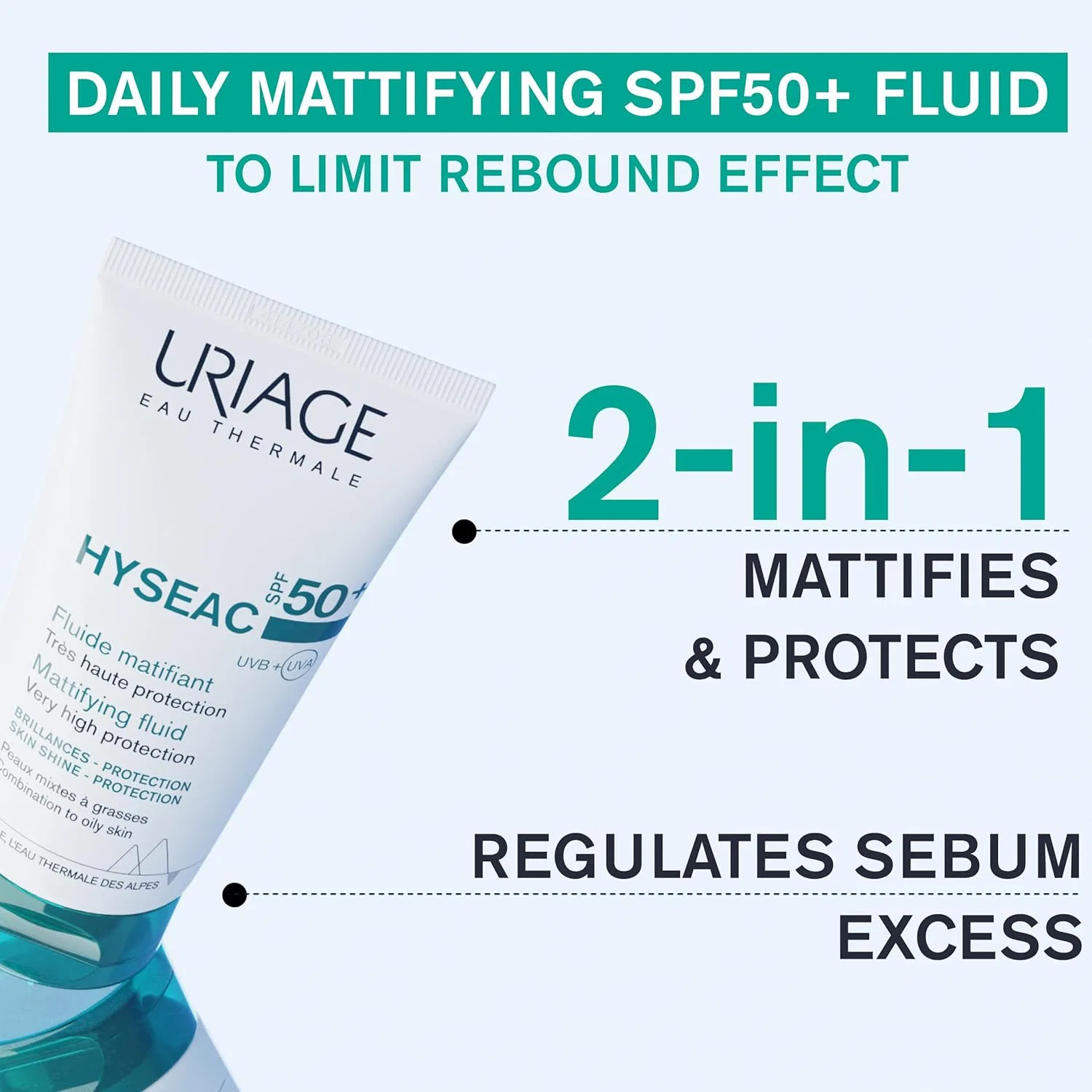 Солнцезащитный флюид Uriage Hyseac SPF 50+ 50 мл — фото 4