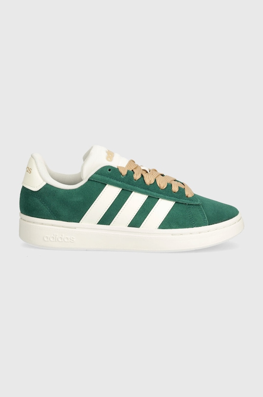 Замшевые кроссовки Grand Court Alpha 00S Adidas, зеленый — фото 2