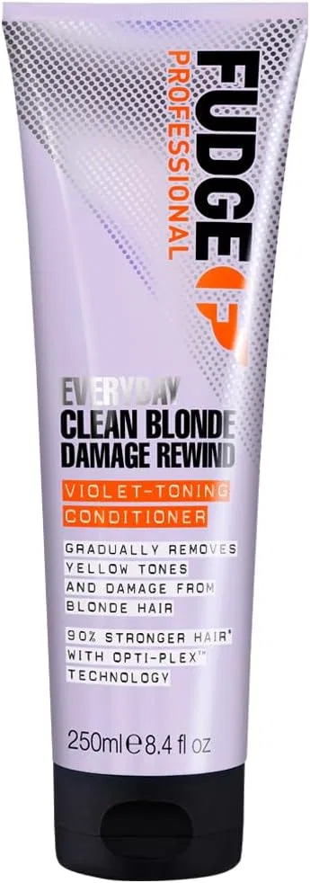 Фиолетовый укрепляющий кондиционер Fudge Professional Everyday Clean Blonde Damage Rewind, 250 мл Fudge