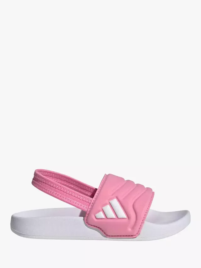 Детские сандалии-шлепанцы Adilette Estrap 20, розово-белые adidas