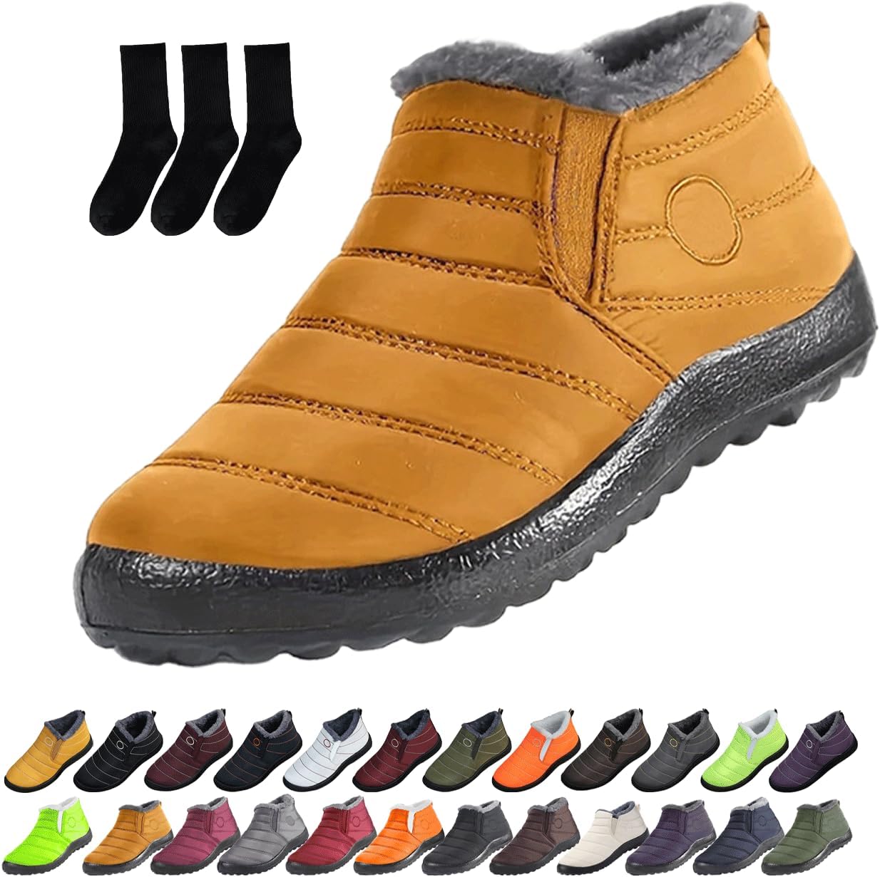 

Женские и мужские снежные ботинки, утепленные ботильоны для снега, удобные легкие кроссовки, теплая и комфортная обувь на зиму Generic, хаки