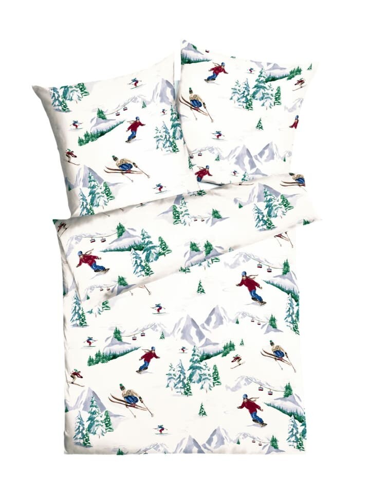 

Постельное белье kaeppel 2 tlg Feinbiber 135x200cm Alpin allover, голубой