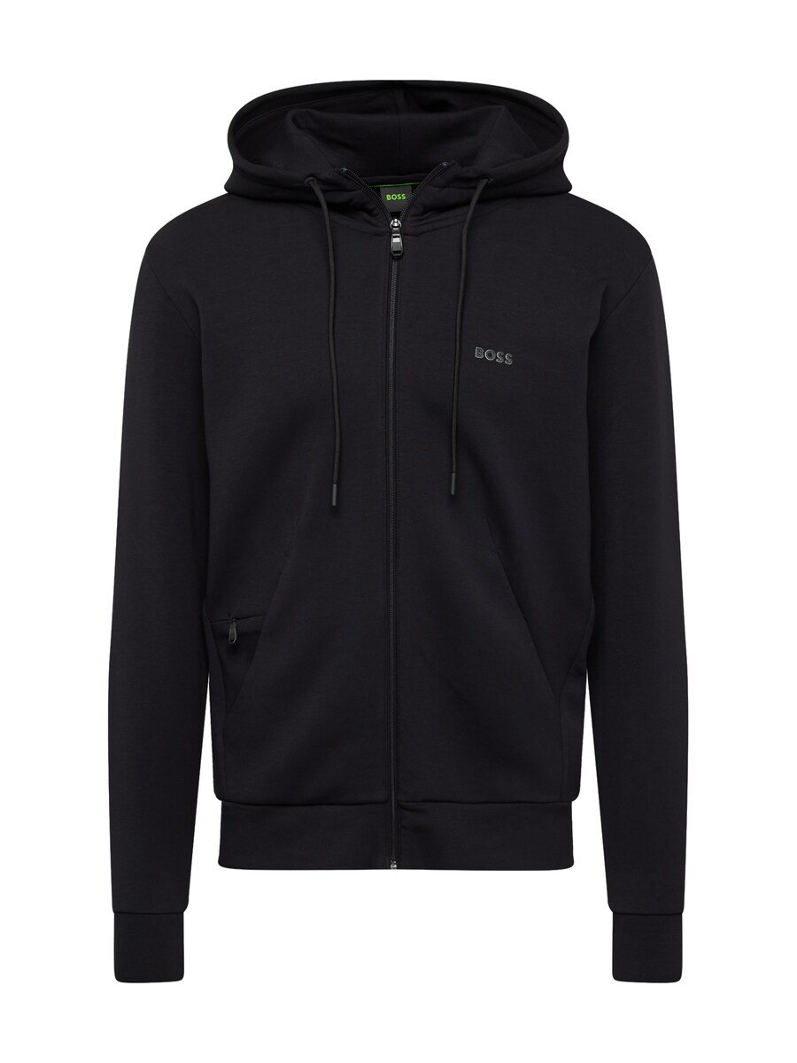 

Толстовка с капюшоном на молнии BOSS Zip-Up Hoodie Saggy, черный